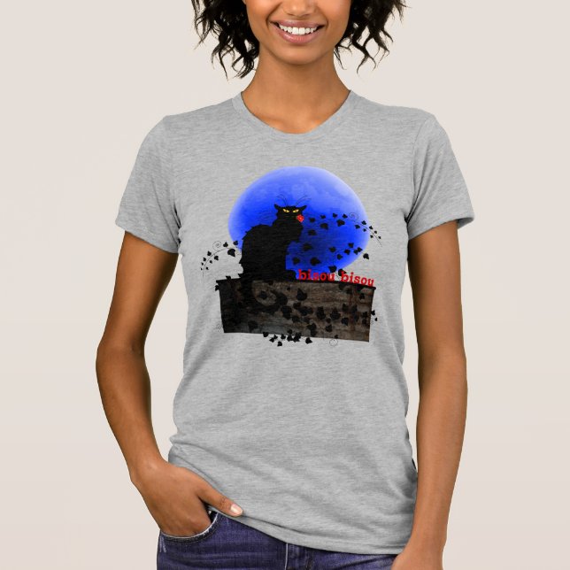 Camiseta Chat Noir con una sola rosa roja (Anverso)