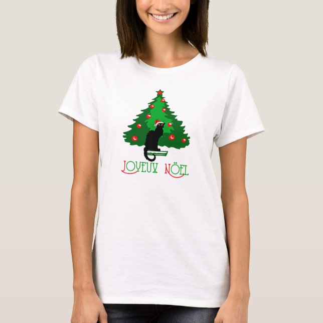 Camiseta Chat Noir Joyeux Noel (Anverso)