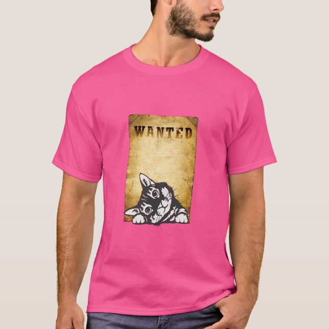 Camiseta chat recherché (Anverso)