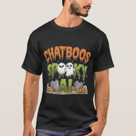Camiseta 🤖Chatbot de Halloween IA Fantasma Divertido en la