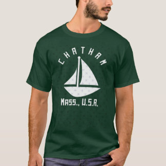 Camiseta Chatham Massachusetts Navegando en barco Blanco Te
