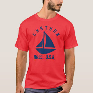 Camiseta Chatham Massachusetts Navy en barco azul te