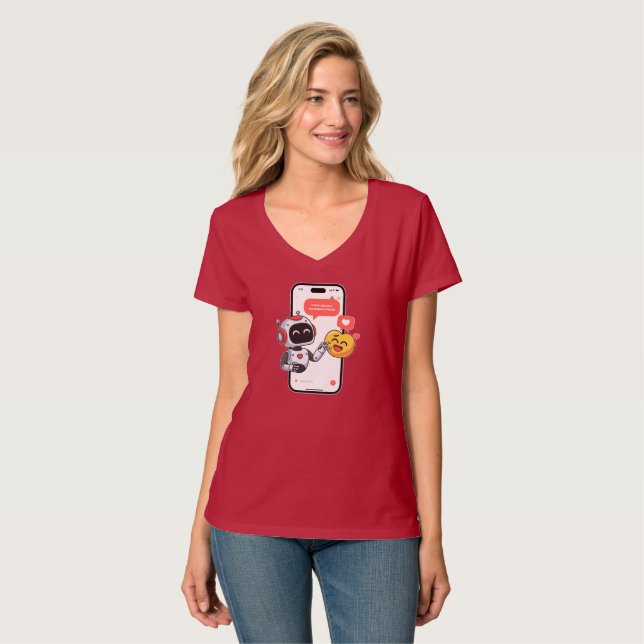 Camiseta Chats de amor de tecnología (Anverso completo)