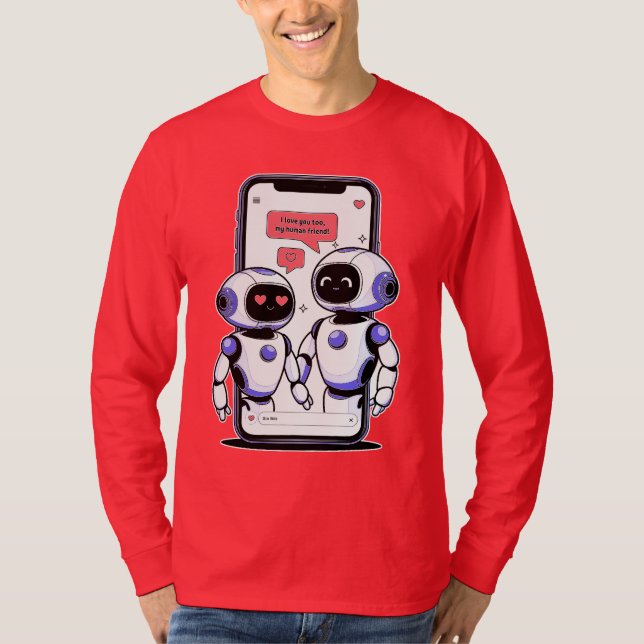 Camiseta Chats de amor de tecnología (Anverso)