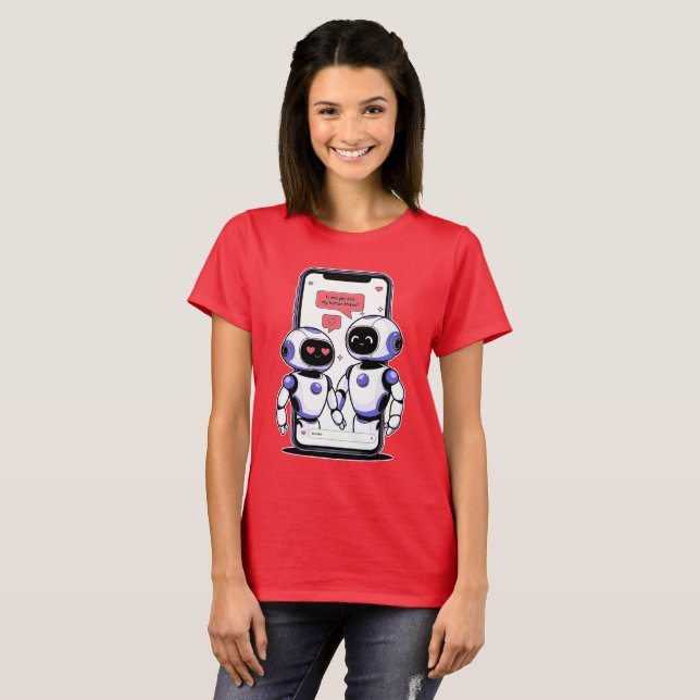 Camiseta Chats de amor de tecnología (Anverso completo)