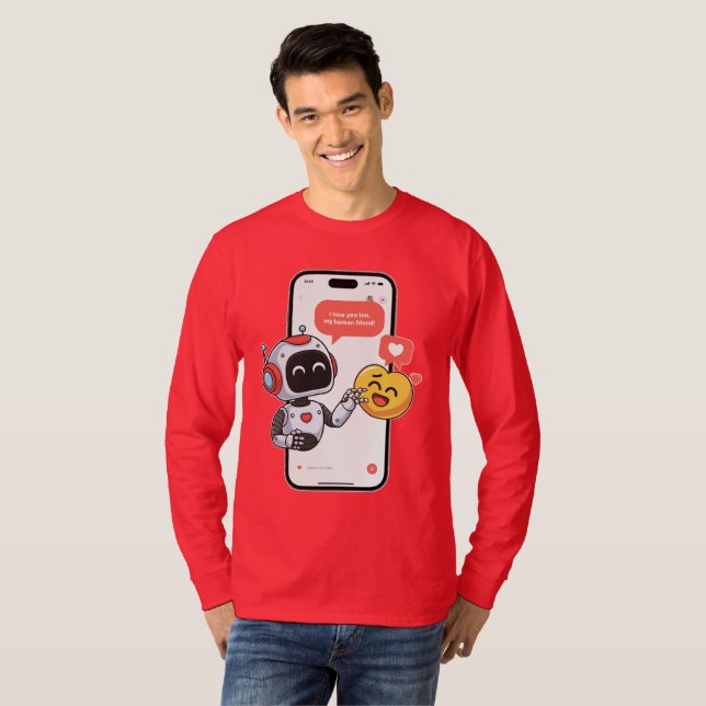 Camiseta Chats de amor de tecnología (Anverso completo)