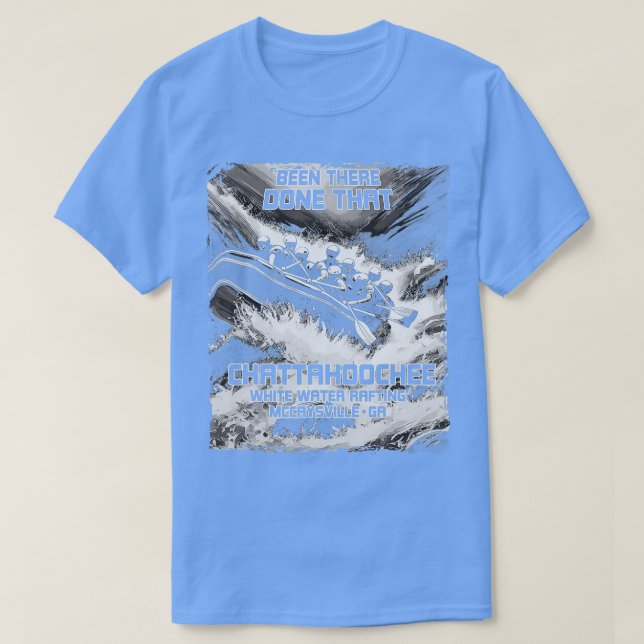 Camiseta Chattahoochee Agua Blanca Rafting River Rapids Geo (Diseño del anverso)