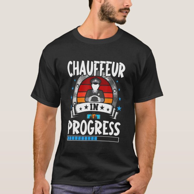Camiseta Chauffeur In Progress Trainee Student (Anverso)