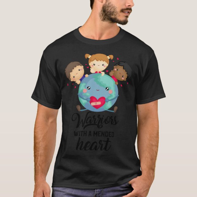 Camiseta CHD Birth Congenital Heart Defect Warriors with Me (Anverso)