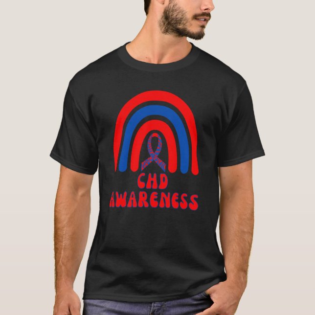 Camiseta CHD Conciencia Cardiopatía Enfermedad del Arcoiris (Anverso)