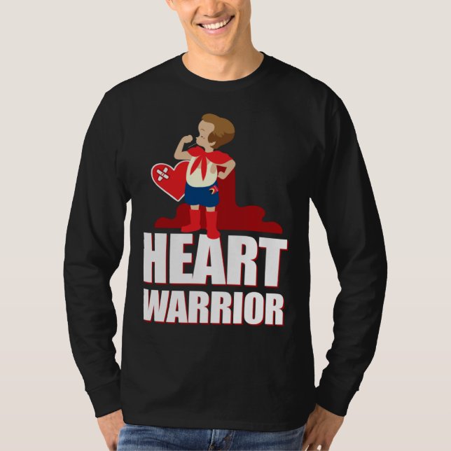 Camiseta CHD Heart Confidence Caped Boy Hero Warrior Healed (Anverso)
