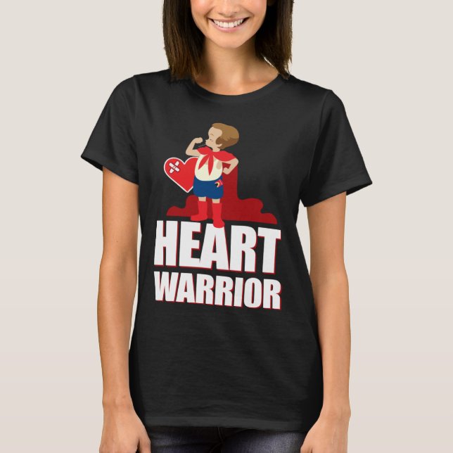 Camiseta CHD Heart Confidence Caped Boy Hero Warrior Healed (Anverso)