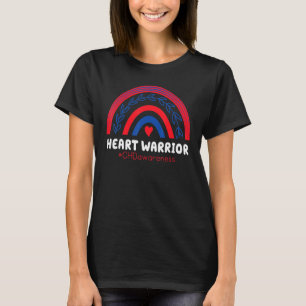 Camiseta Chd Warrior Arcoiris Rojo Y Azul Enfermedad Concie