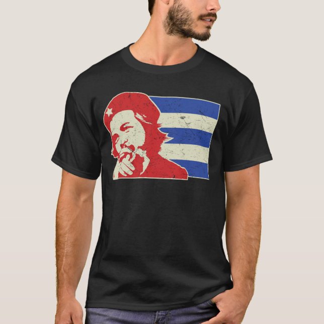 Camiseta Che Guevara Cuban Flag  (Anverso)