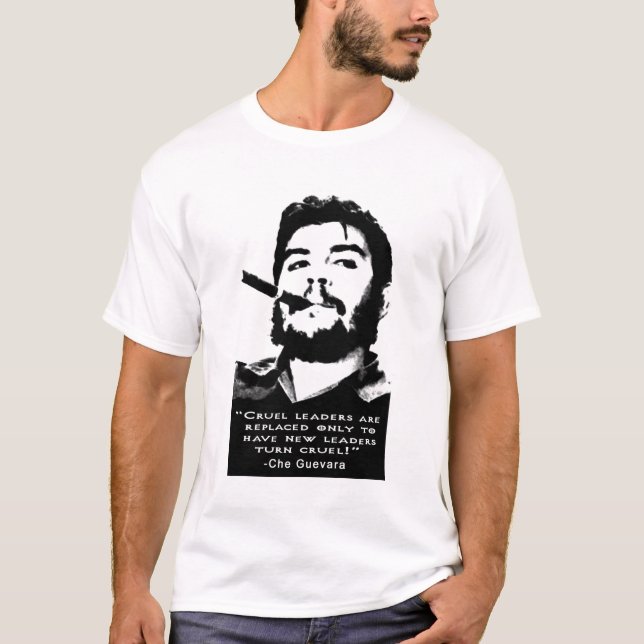 Camiseta Che Guevara que fuma un cigarro cubano ninguna (Anverso)