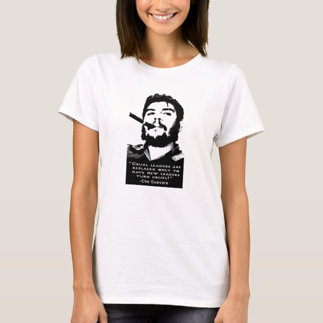 Camiseta Che Guevara que fuma un cigarro cubano ninguna (Anverso)
