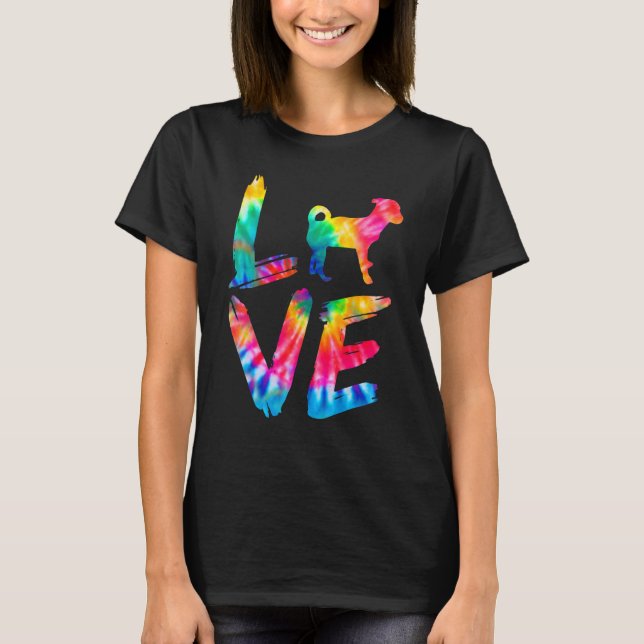 Camiseta Cheagle Tie Dye Love Dog Mom (Anverso)