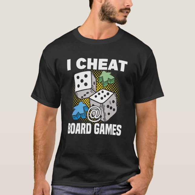 Camiseta cheat at board games board game board gamer tablet (Anverso)