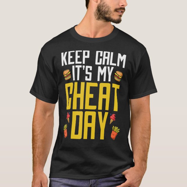 Camiseta Cheat Day Diet Food Workout Quotes Fitness Gym (Anverso)