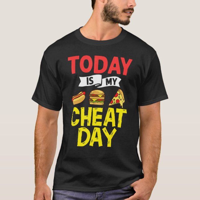 Camiseta Cheat Day Diet Food Workout Quotes Fitness Gym 2 (Anverso)