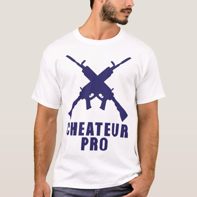Camiseta cheateur pro mitraillette citation (Anverso)