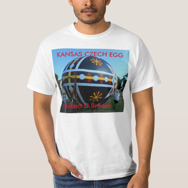Camiseta checa del huevo de Kansas (Anverso)