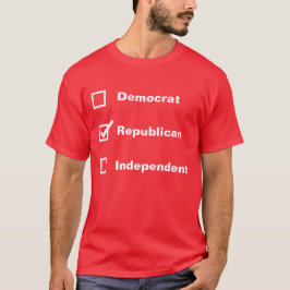 Camiseta Check Mark Voter Democrat Republican Independent