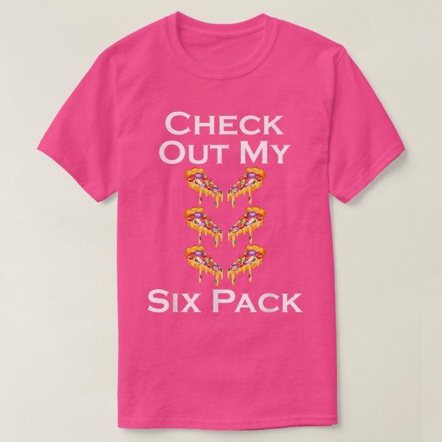 Camiseta Check out My Si Pack Pizza Gym Lover  (Diseño del anverso)