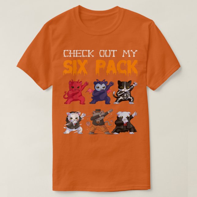 Camiseta Check Out My Six Pack Bat Demon Skeleton Vampire H (Diseño del anverso)
