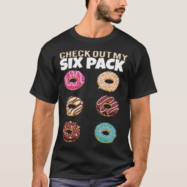 Camiseta Check Out My Six Pack Donut Gym Summer Vacation (Anverso)
