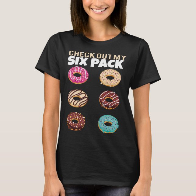 Camiseta Check Out My Six Pack Donut Gym Summer Vacation (Anverso)