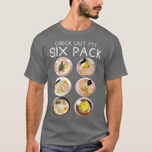 Camiseta Check Out My Six Pack Ramen Funny Food Pun Japanes