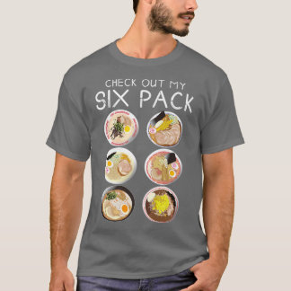Camiseta Check Out My Six Pack Ramen Funny Food Pun Japanes