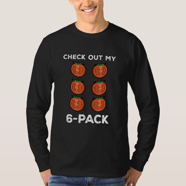 Camiseta Check Out My Sixpack Tomatoes (Anverso)