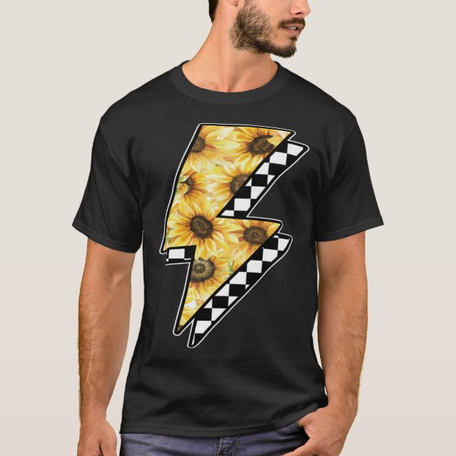 Camiseta Checked Sunflower Lightning Chess Board (Anverso)