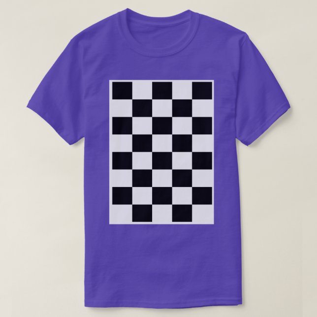 Camiseta Checker en blanco y negro (Diseño del anverso)
