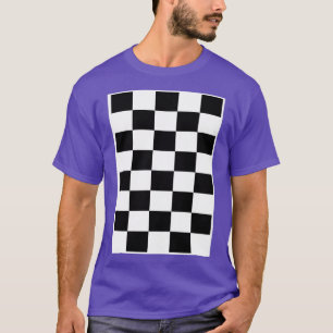 Camiseta Checker en blanco y negro
