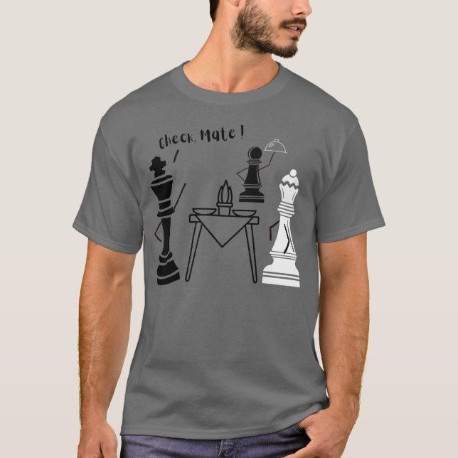 Camiseta CHECKMATE para los amantes del ajedrez (Anverso)
