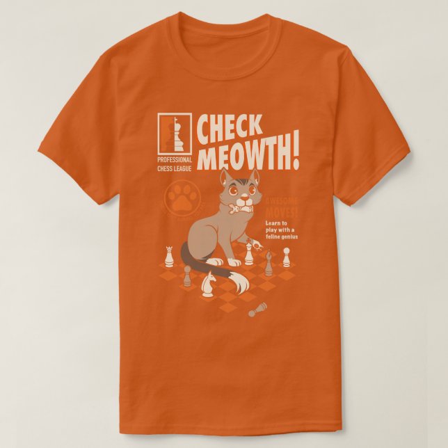Camiseta CheckMeowth Cat Chess (Diseño del anverso)