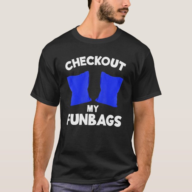 Camiseta Checkout My Fun bags Cornhole Team Bean Bag Cornh (Anverso)