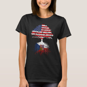 Camiseta Checo Americano Roots República Checa Bandera de E