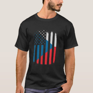 Camiseta Checoslovaquia y Estados Unidos Bandera República 