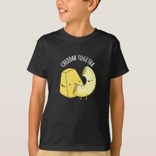 Camiseta Cheddar Juntos Chiste Divertido de Comida con Fond