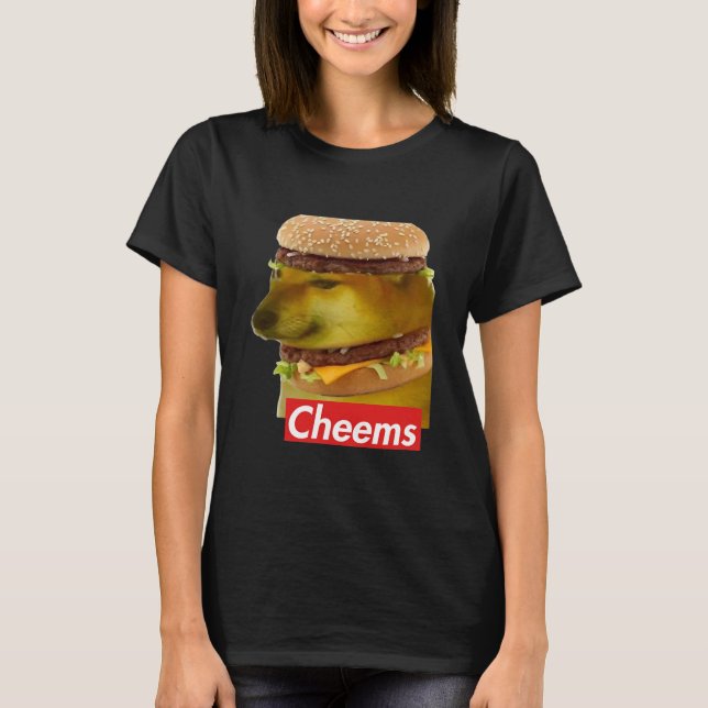Camiseta Cheems Cheemsburbger Ironic Doge Meme (Anverso)