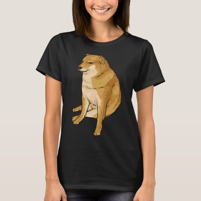 Camiseta Cheems Dog Funny Shiba Inu Dank Meme (Anverso)