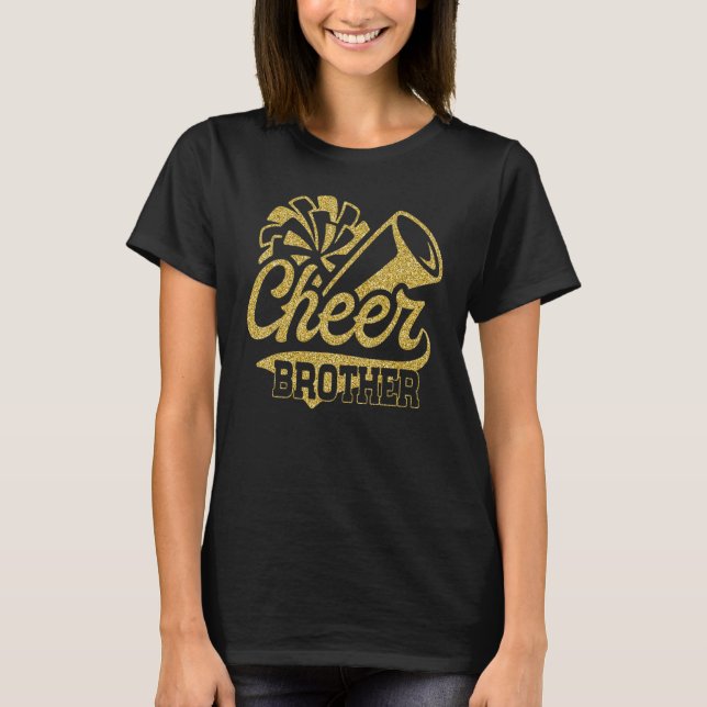 Camiseta Cheer Brother Biggest Fan Cheerleader Father's Day (Anverso)