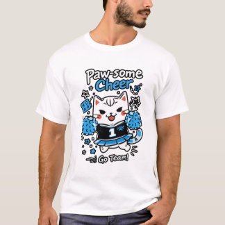 Camiseta Cheer Cat Illustration – Cute Sports Cheerleader C