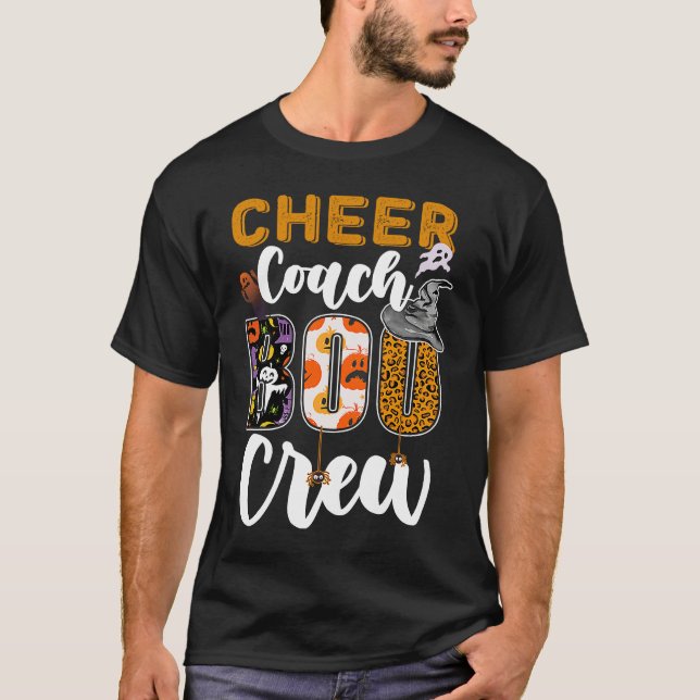 Camiseta Cheer Coach Boo Crew Ghost Cheerleader Halloween M (Anverso)