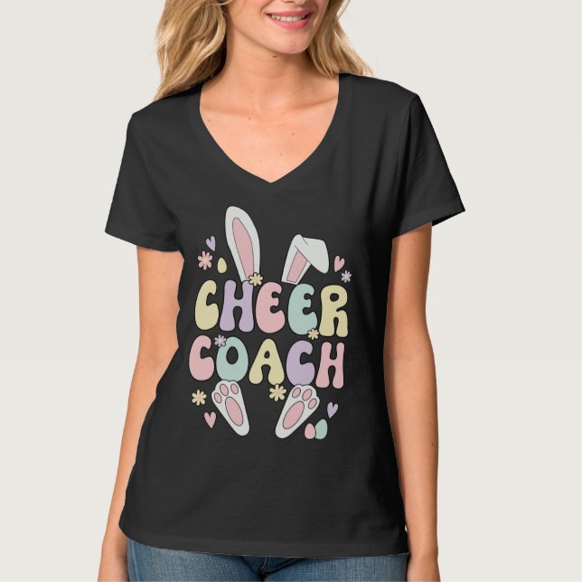 Camiseta Cheer Coach Easter Bunny Cheerleading Coach Easter (Anverso)
