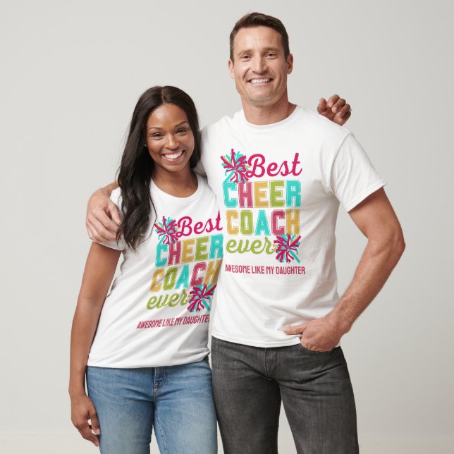 Camiseta CHEER COACH Increíble, como mi hija Personalizado  (Unisexo)